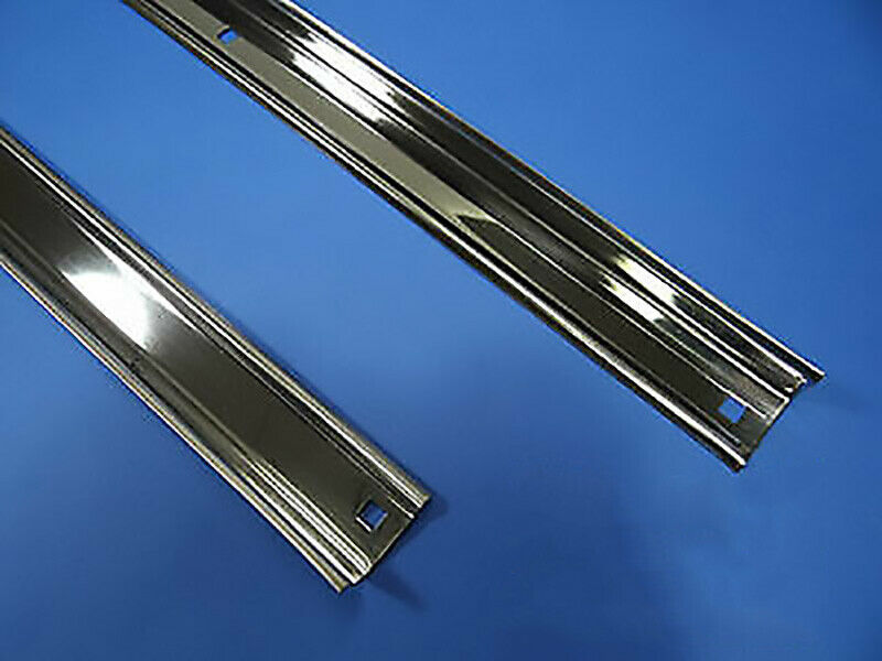 Tiras angulares para Chevy 1947-1951, de acero inoxidable pulido, para caja corta, con escalón