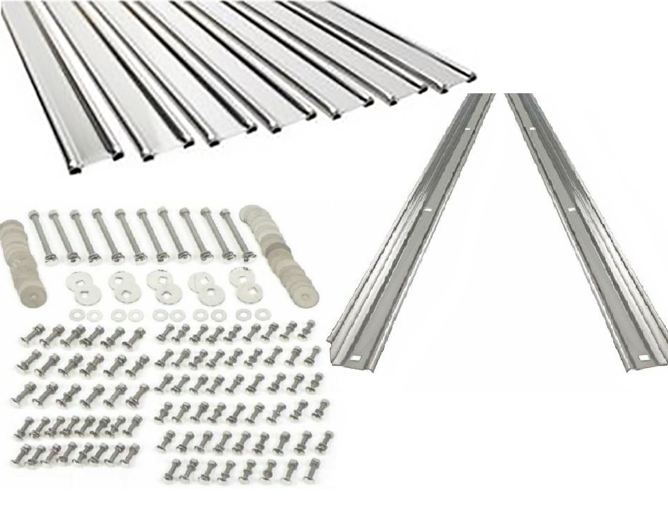 Bed Strip Kit Chevy 1960 - 1962 Steel Chevrolet 97" Long Stepside Truck for BedWood